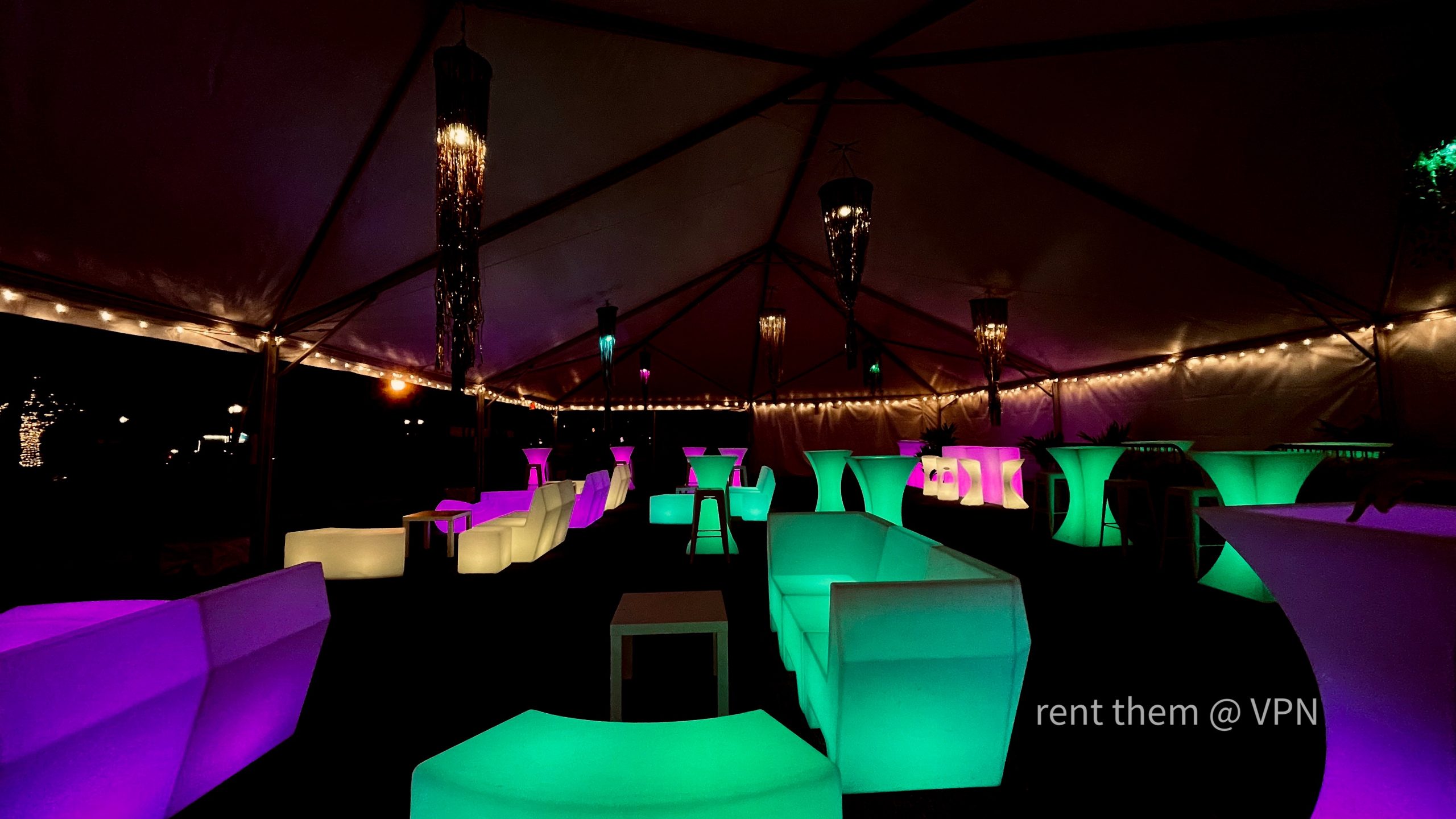 LED Glow Furniture VIP Section