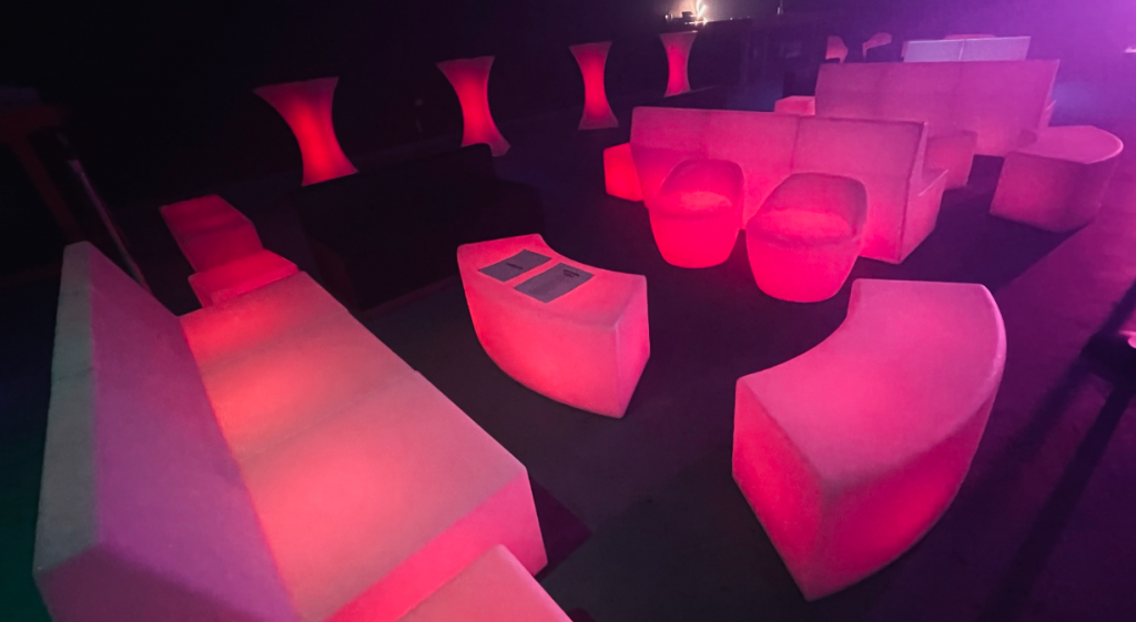 LED GLOW FURNITURE RENTAL VPN STUDIOS