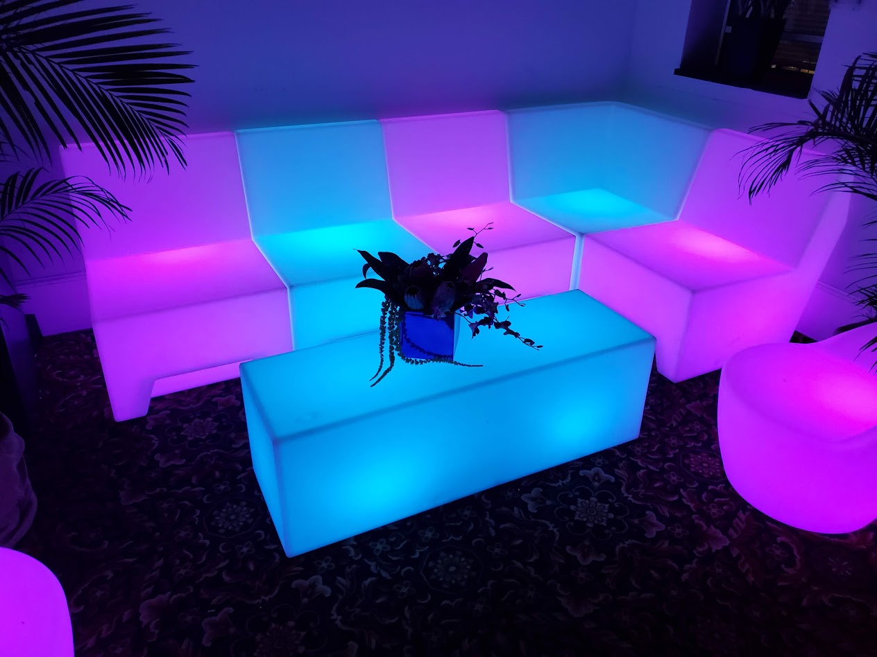 LED GLOW FURNITURE RENTAL VPN STUDIOS